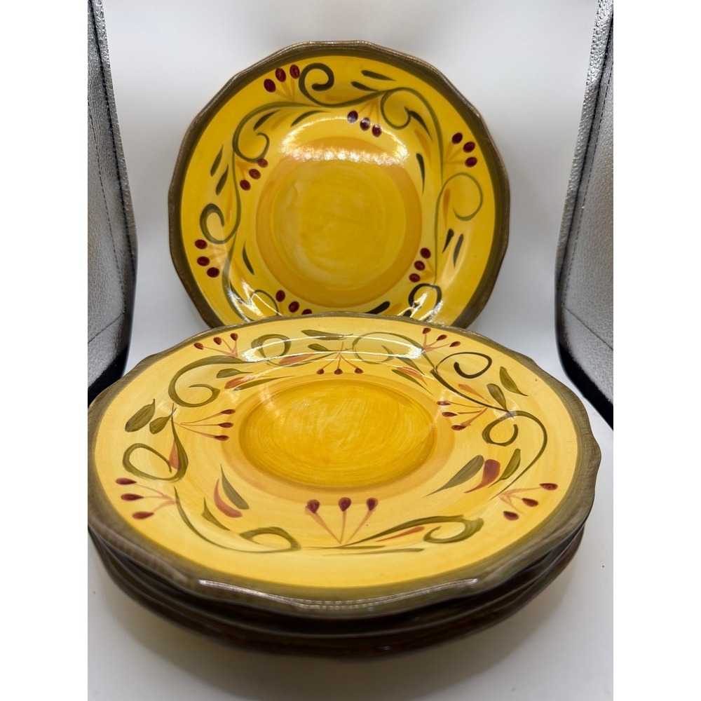 4 Home Trends Italian Villa 9" Stoneware Salad Plates